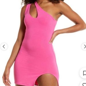 NWOT Naked Wardrobe Pink Cutout Dress